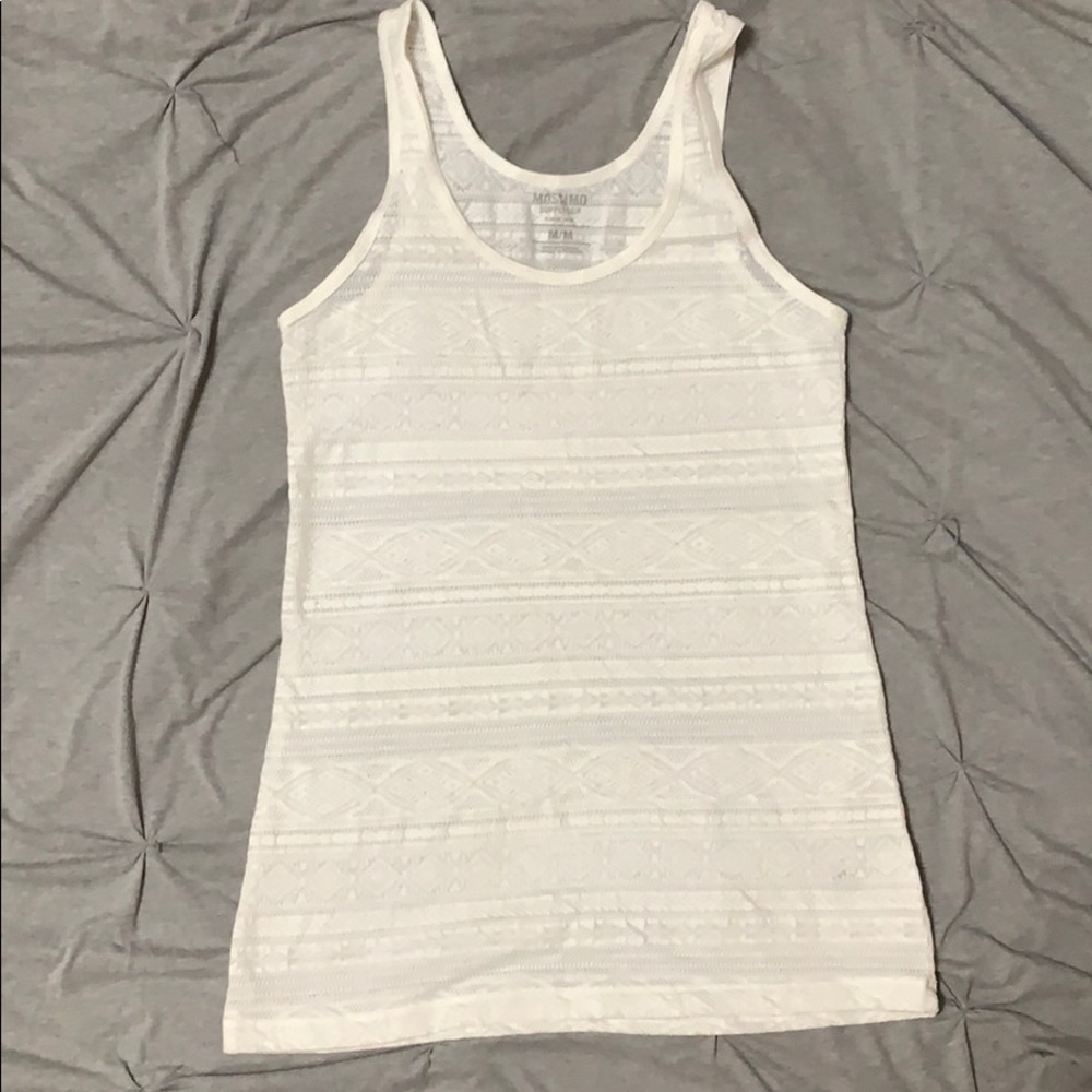 White patterned tank top